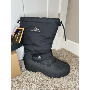 Aleader Outdoor Winter Snow Boots Mens 13 Black 200g Insulated Fur Lined NEW
